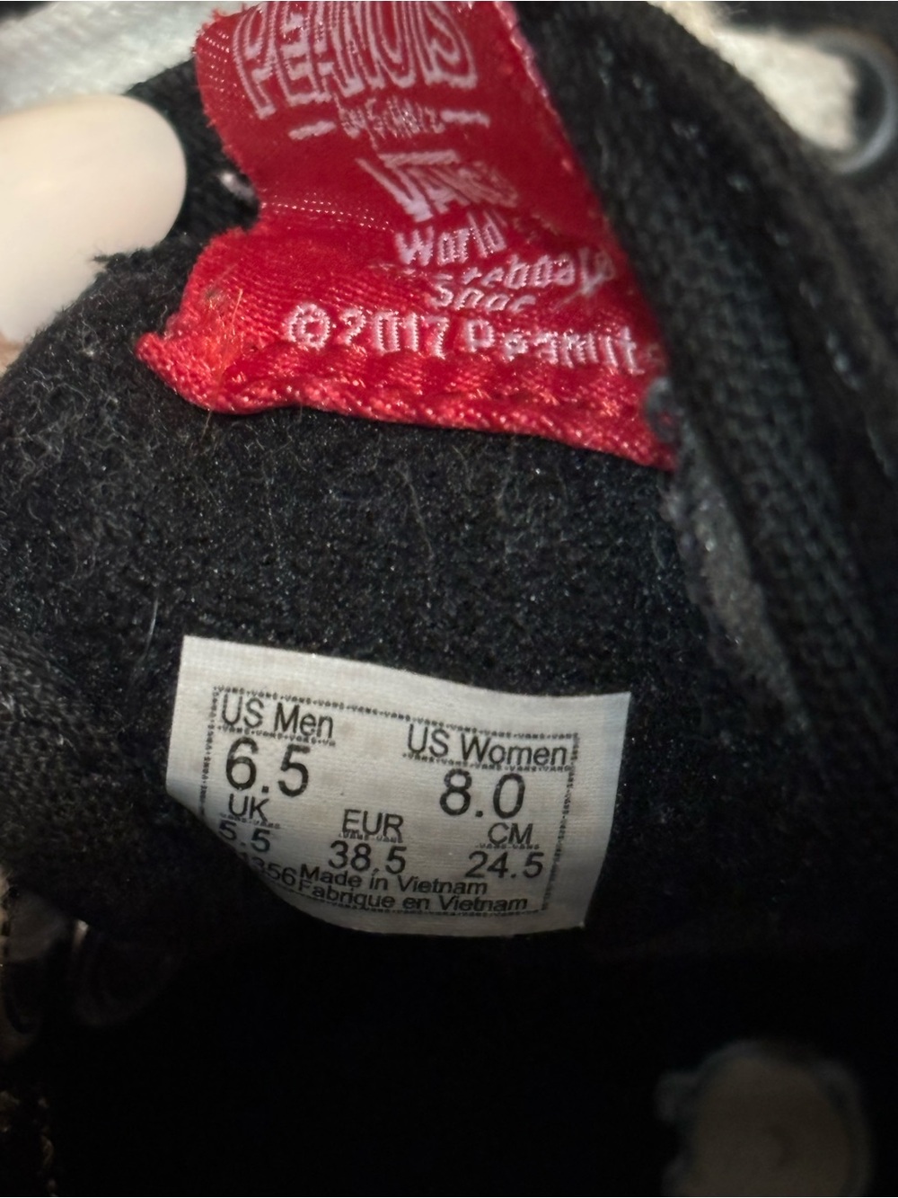 Peanuts High-Top Sneakers in Black, White, Green - Picture 3 of 6